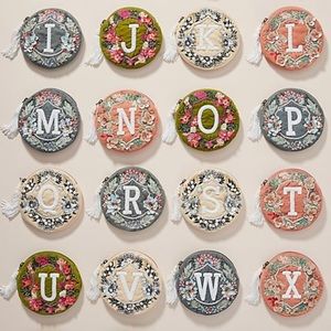 Letter S Monogram Crest Pouch